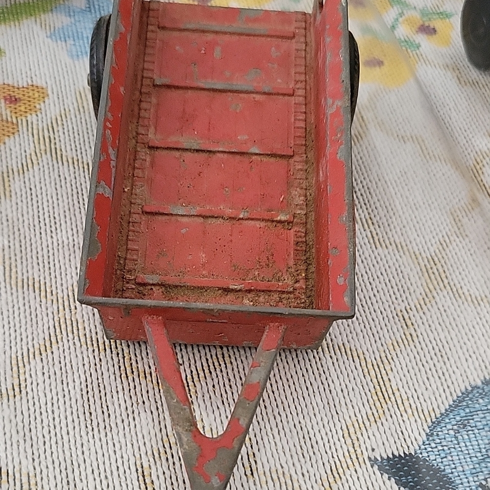 Vintage Red Metal Toy Wagon